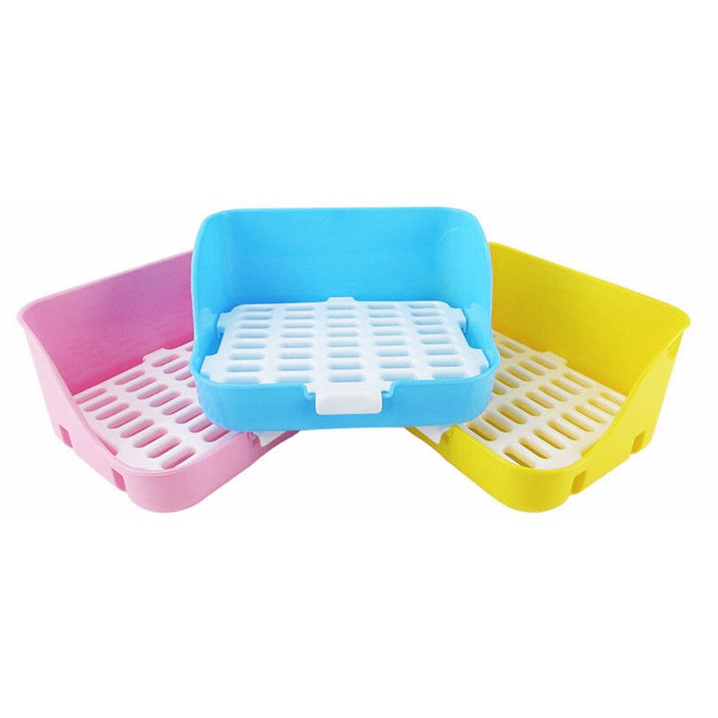 Bac à litière d'angle pour animaux domestiques, pour Hamster, chat, lapin, nettoyage, intérieur, formation pour petits animaux