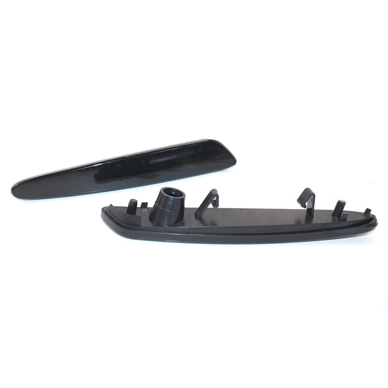 1 Pair Black Reflector Front Bumper Side Marker Light Turn Signals Lamps,For Chevy Corvette C6 05-13 (Without Bulb)