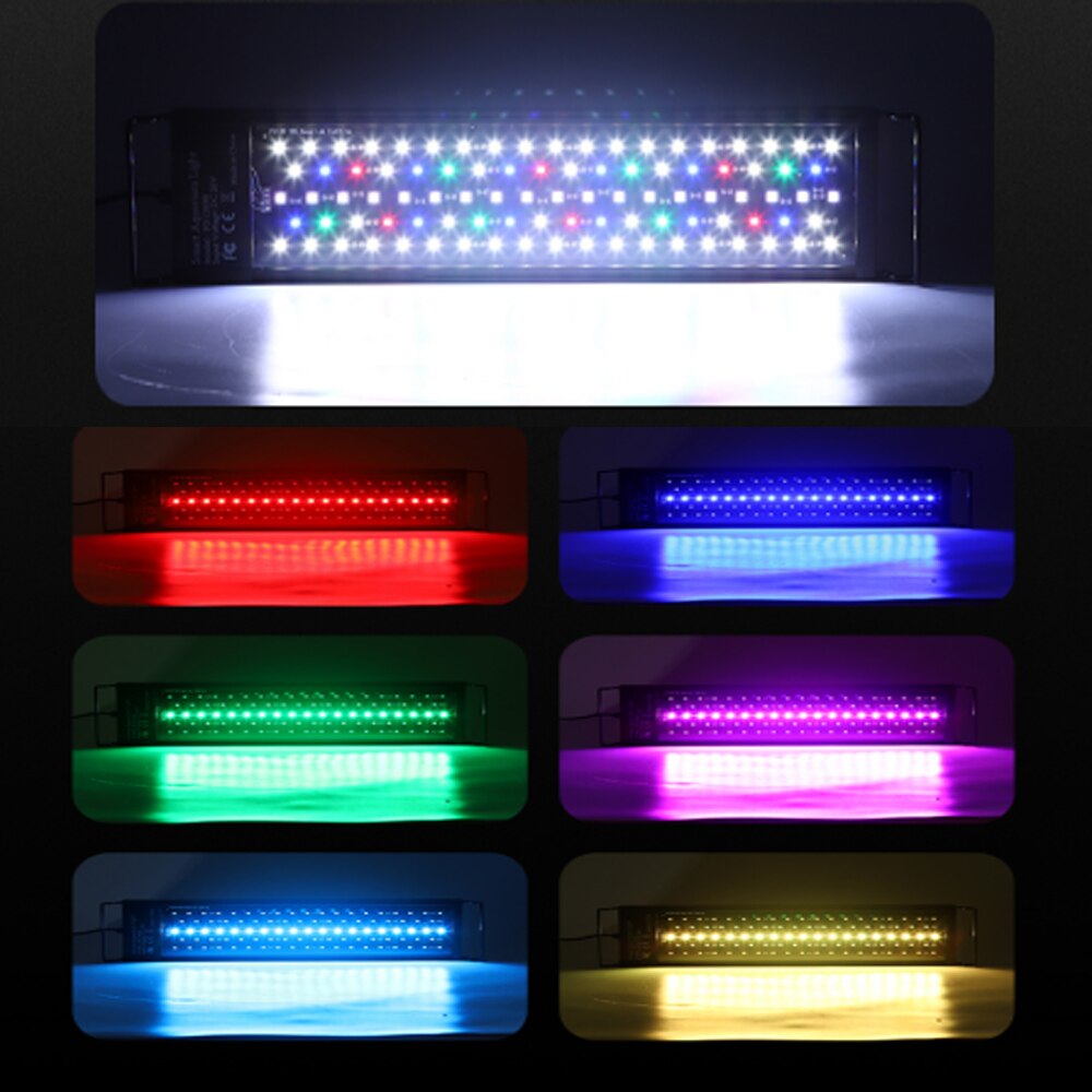 18W 24W Aquarium Light Full Spectrum12inch 18inch Programmable Light Aquarium Timer Sunrise Sunset for RGB Plant Fish Tank Lamps