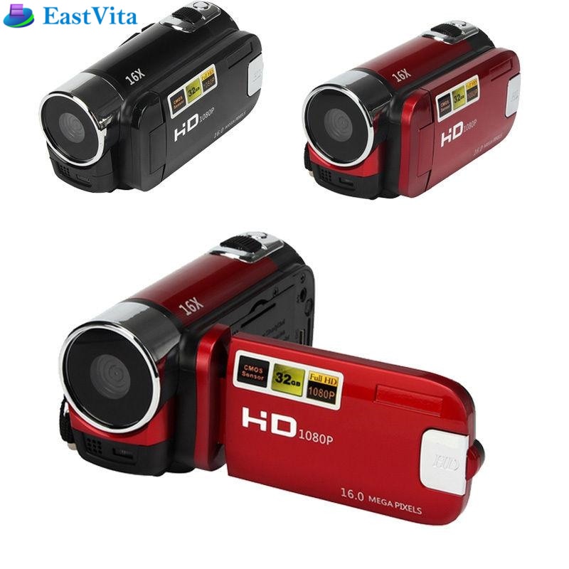EastVita Camera Camcorder 16x High Definition Digitale Video Camcorder 1080 P 2.7 Inch TFT Lcd-scherm 16X Zoom Camera ons plug r25
