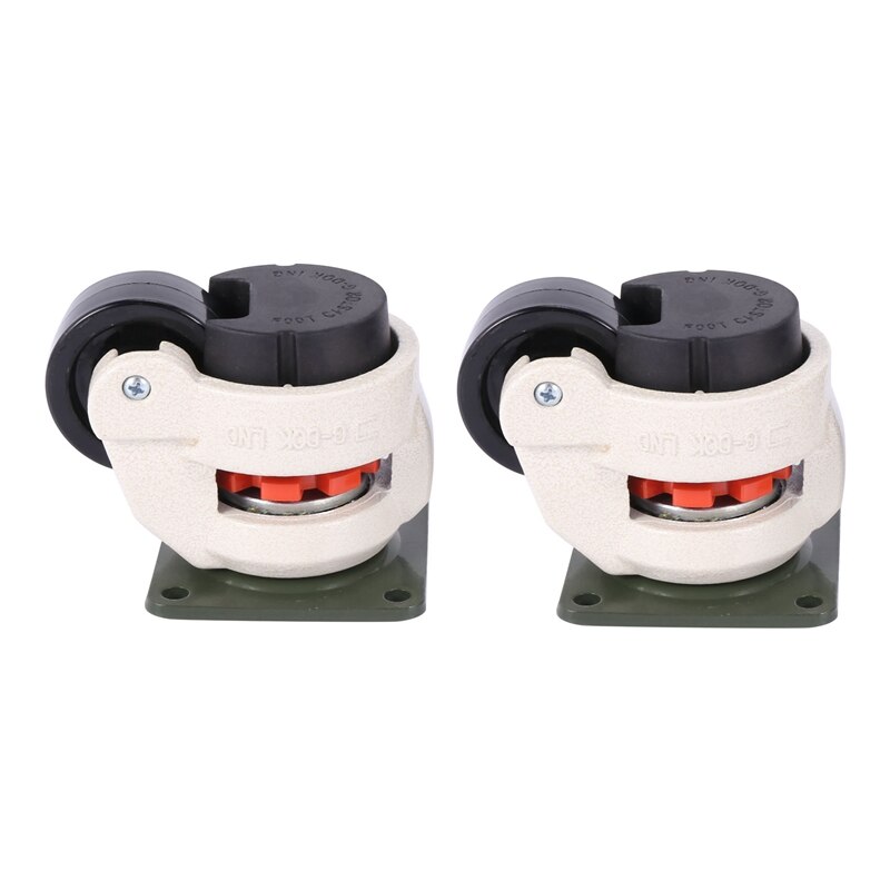 2 Pcs Retractable Horizontal Machine Casters -Heavy Duty Machine Retractable Casters