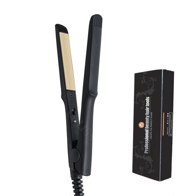 2 In 1 Stijltang En Krultang Professionele Salon Tool Snelle Verwarming Travel Krultang Mini Haar Stijltang: mini with box / Au