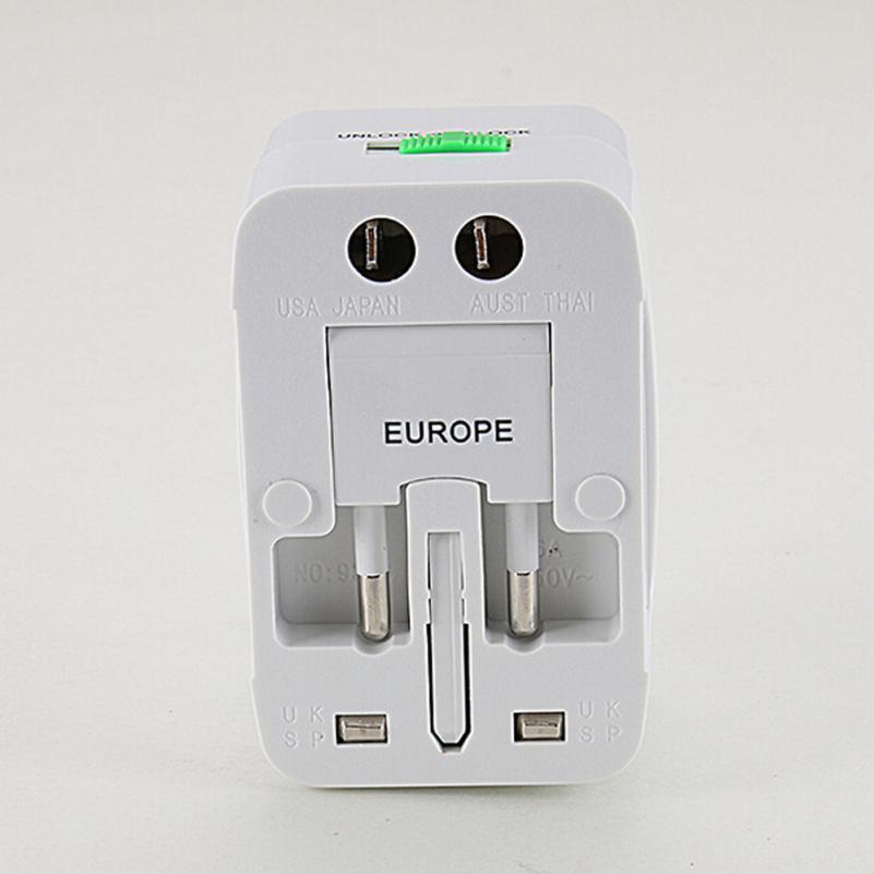 HIPERDEAL Dual USB Universal Multi-function Conversion Socket World Travel Plug Adapter 1J25