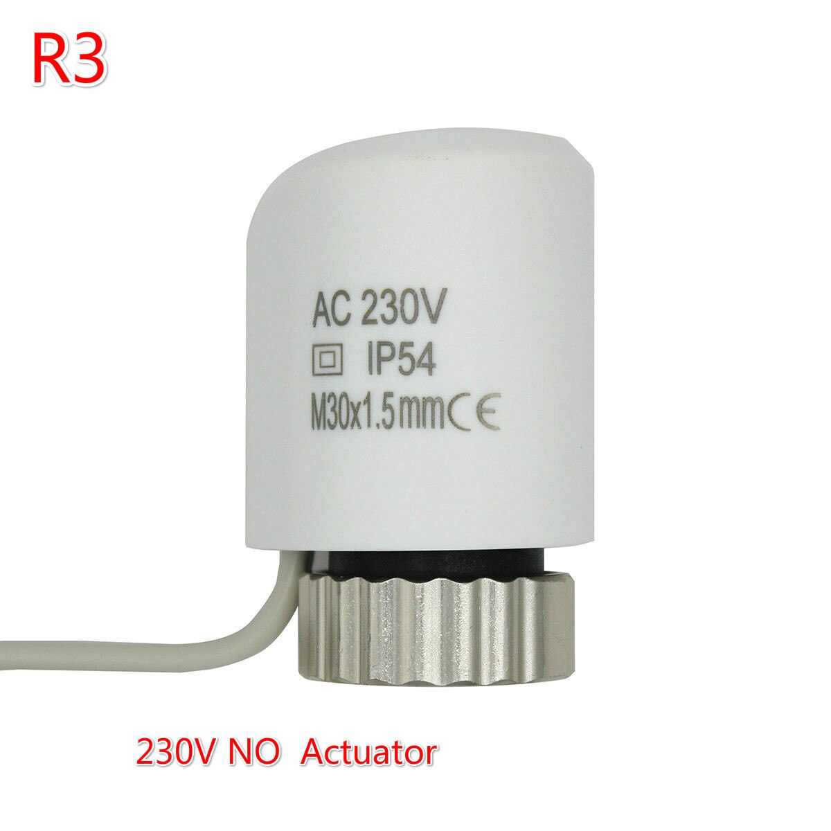 Gulvvarme termisk elektrisk aktuator 230v ingen termostat varmt gulv med manifoldventilstyring: R3