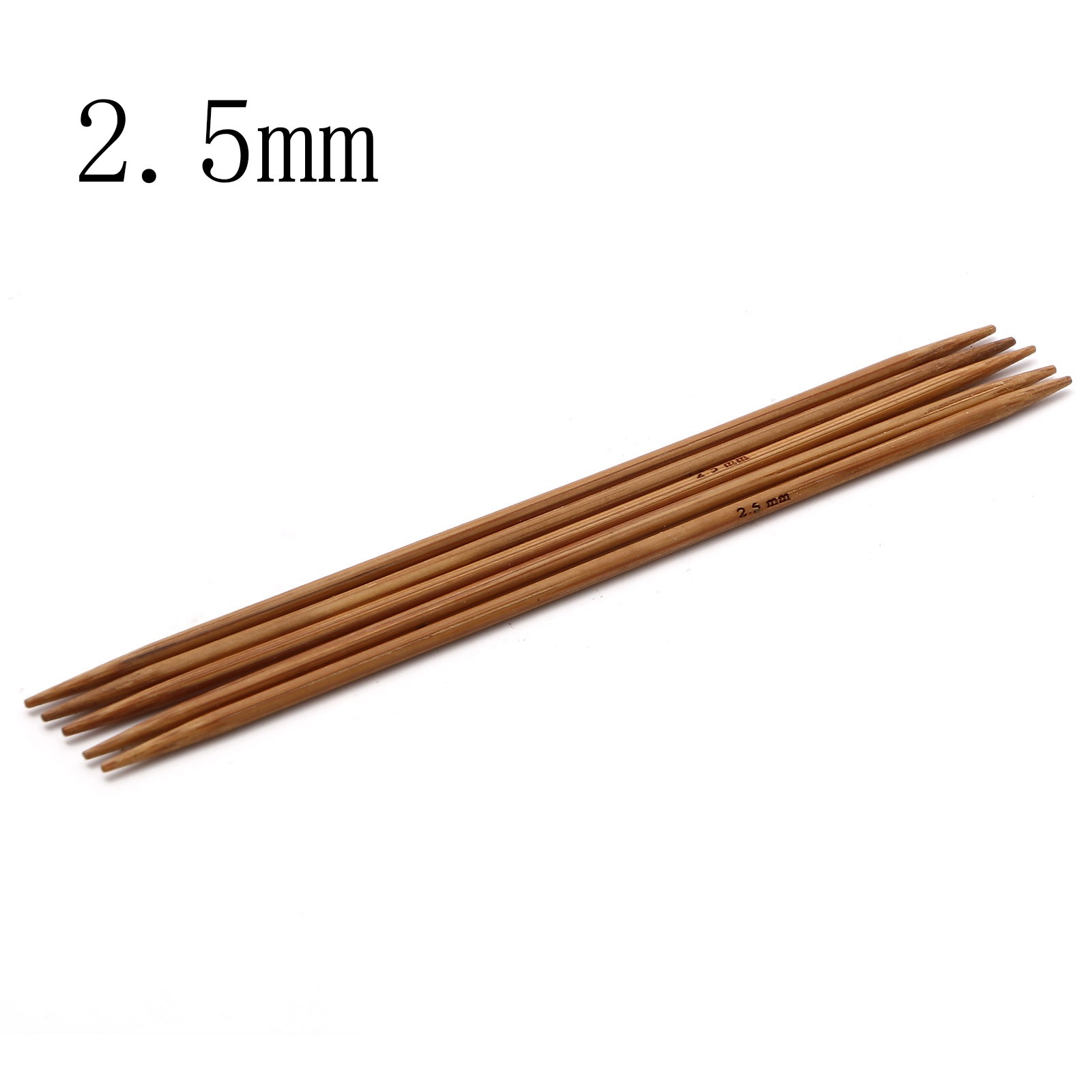 Agujas de tejer de doble punta de bambú hechas a mano, herramienta de aguja de tejer de suéter marrón, herramientas de costura DIY, 13cm de largo, 5-55 piezas, 2,0-5,0mm: Lavanda