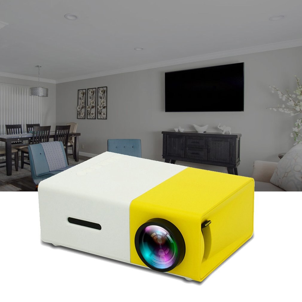 YG300 projecteur LED 3D HD Portable Mini poche LCD Proyector pour Home cinéma cinéma 3.5mm Audio/HDMI/USB/SD entrées Beamer