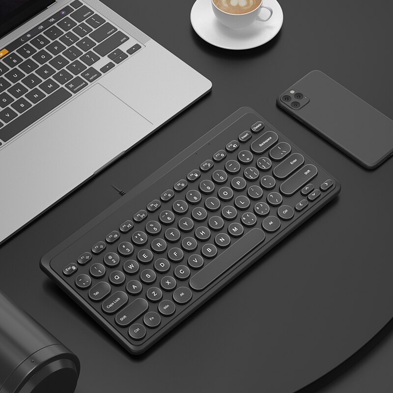 Conjunto de teclado y ratón con cable USB para Macbook, Xiaomi Mini, ratón mágico, Combo silencioso para ordenador portátil: Black Keyboard