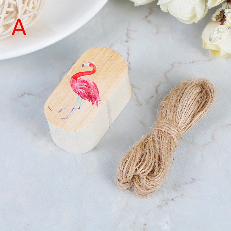 50 stuks flamingo ananas papieren hangtags doos papieren kaarten diy label handgemaakte kledinglabels feestdecoratie papieren labels: A