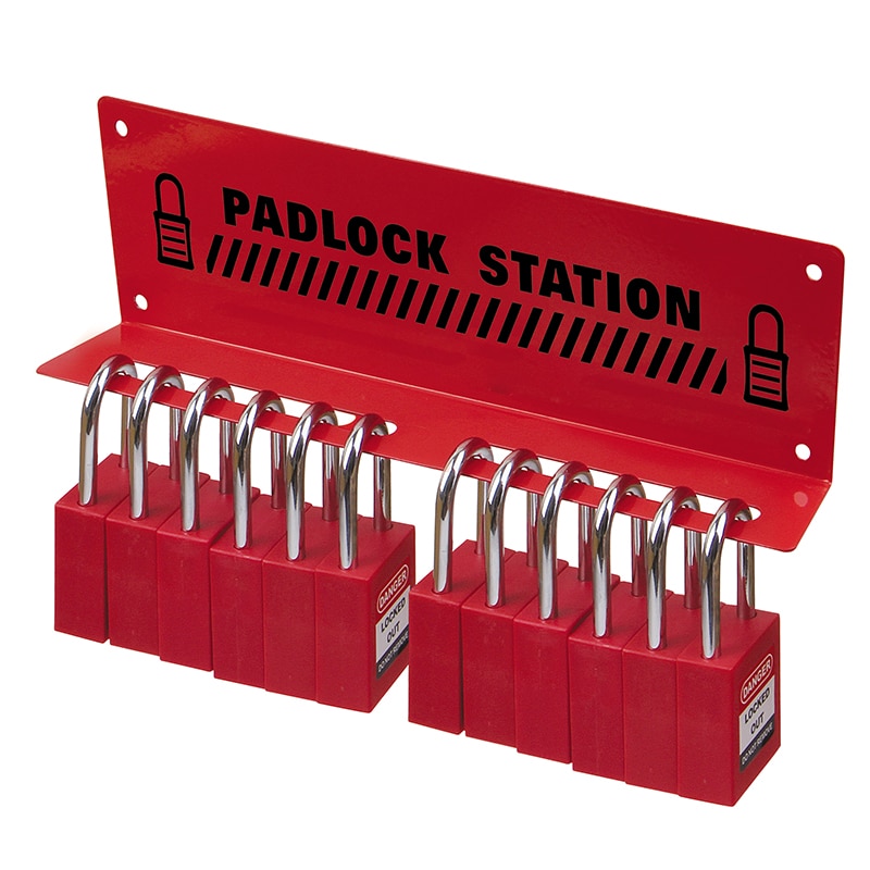 Lockey Zware Stalen Veiligheid Metalen Hangsloten Board Lockout Station met 10 Sloten