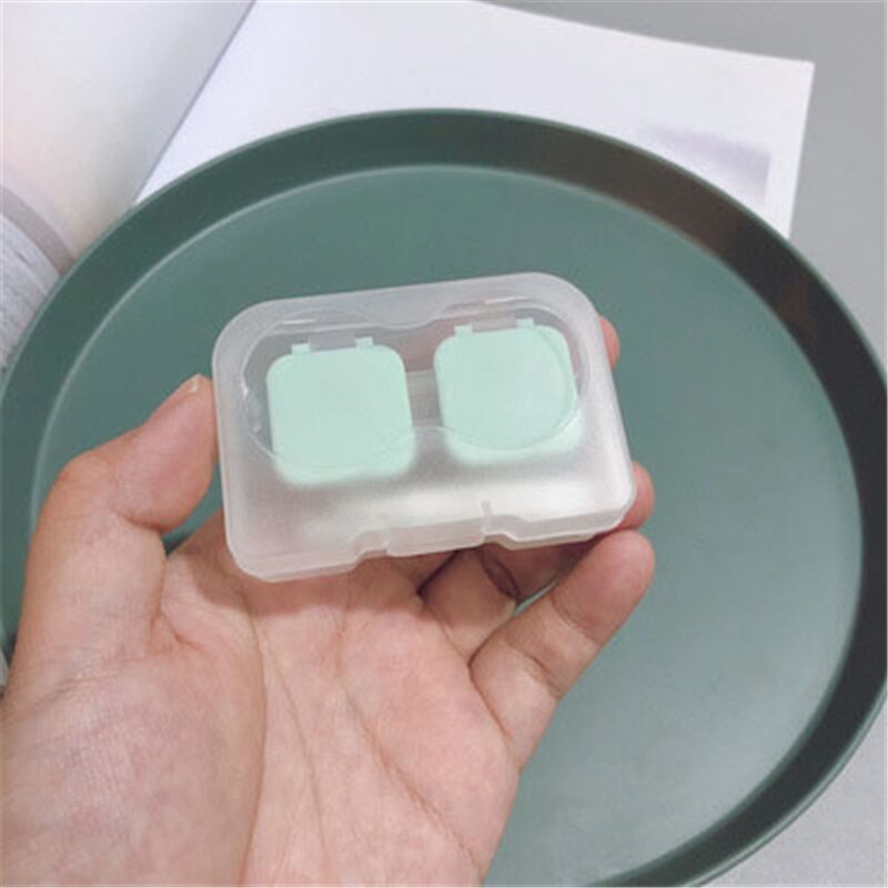 1PCS Contact Lens Box Holder Portable Small Lovely Eyewear Bag Container Contact Lenses Soak Storage Case Travel Kit Women: 02