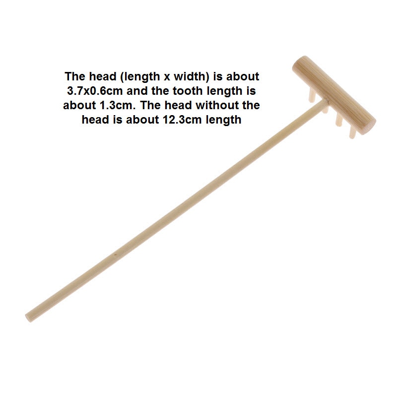She Love 5pcs Bamboo Zen Garden Rake Meditation Tools Home Decor Relaxation Handcrafted