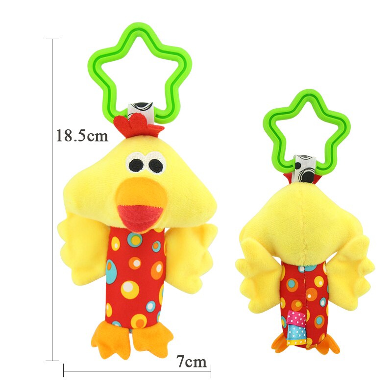 Babyspeelgoed dieren pluche baby muziek rammelaars mobiel speelgoed bel voor peuters hangende kinderwagen bed pasgeboren speelgoed 0-12 maanden: Swj 001- kuiken
