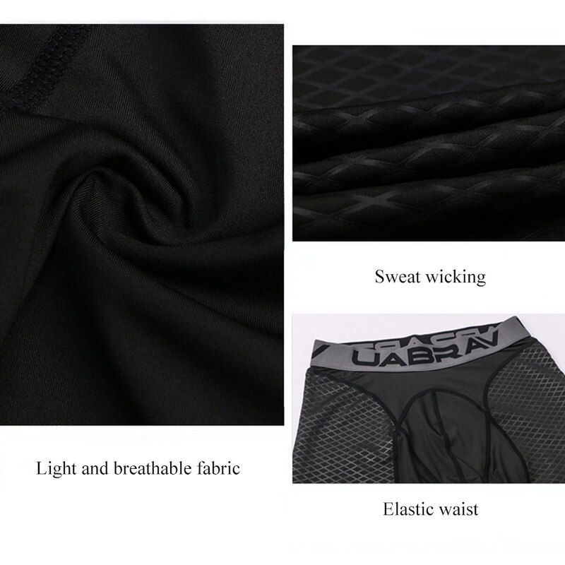 Oeak hommes Leggings de Compression en cours d'exécution serré sport Jogging pantalon sport séchage rapide Leggings Fitness pantalon hommes entraînement bas
