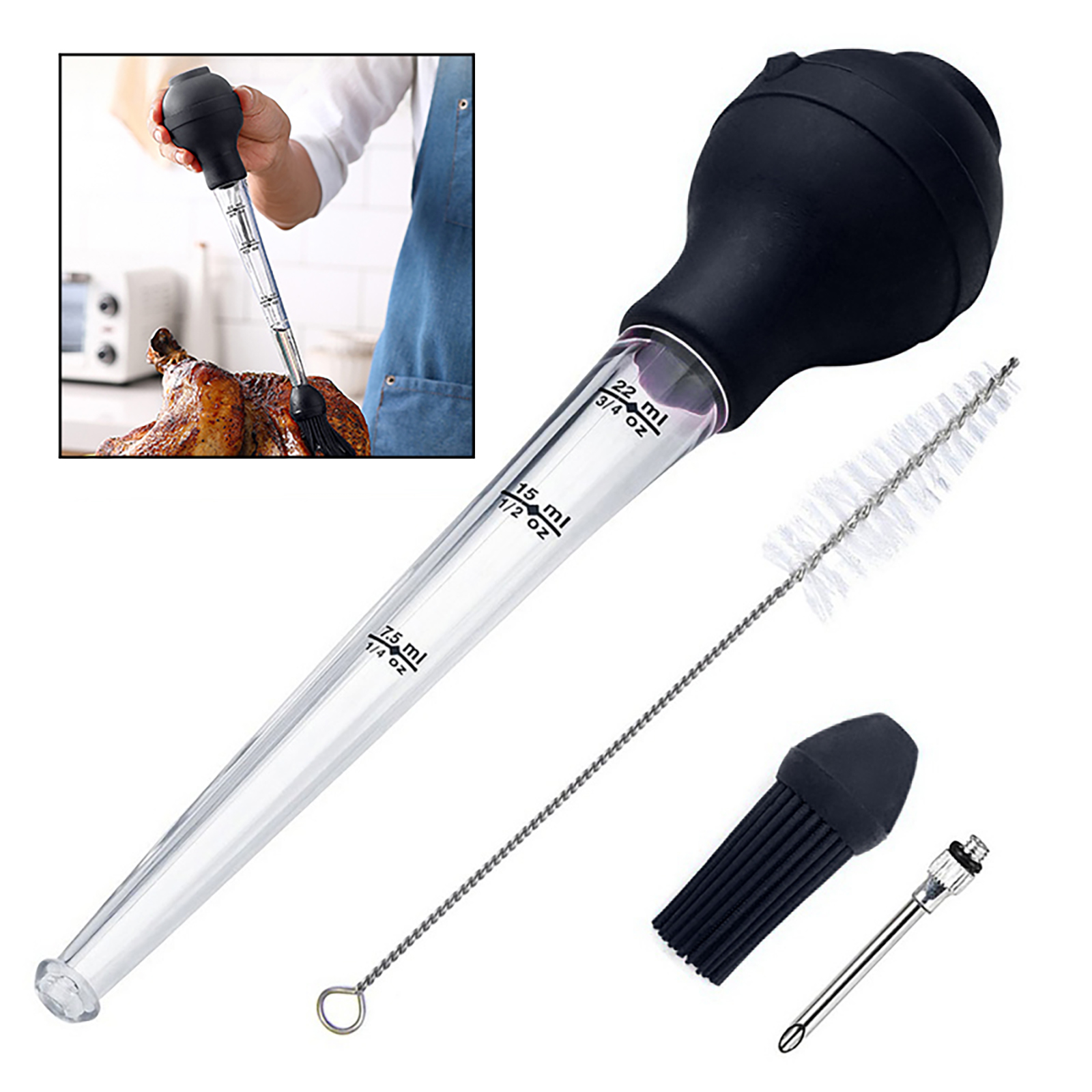 Turkey Baster Silicone Bulb Including Meat Marinad... – Vicedeal
