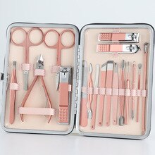 Cortauñas para manicura , tijeras de Juego de Cuidado de Uñas, pinzas, cuchara para orejas, Kit de belleza para uñas artísticas, 7/10/15/18 Uds.
