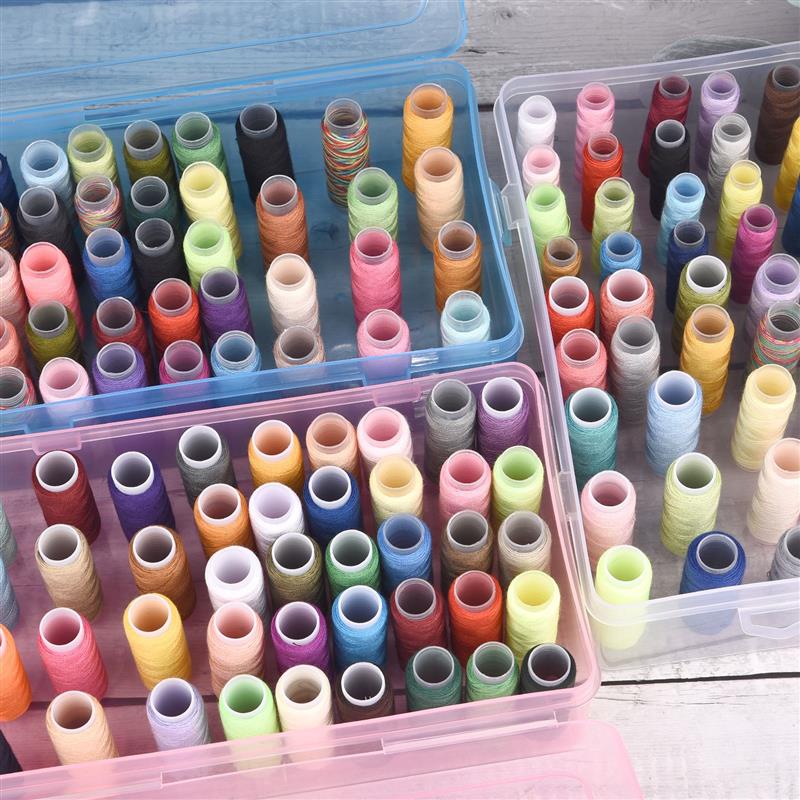 42-Achsen-Nähgarn-Kasten, Spulen, Aufbewahrungskoffer, transparente Nadelspule, 24 Gitter, Organizer, Haushalt, DIY, Nähzubehör