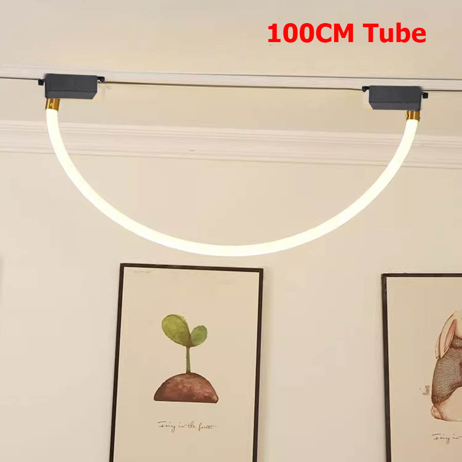 Lampa szynowa doprowadziło 24W 100CM, nowoczesne reflektory doprowadziło na szynę, lampa szynowa doprowadziło robić sufitu z taśmą doprowadziło robić salonu, dekoracja ściany tła: zmienny / Beżowy
