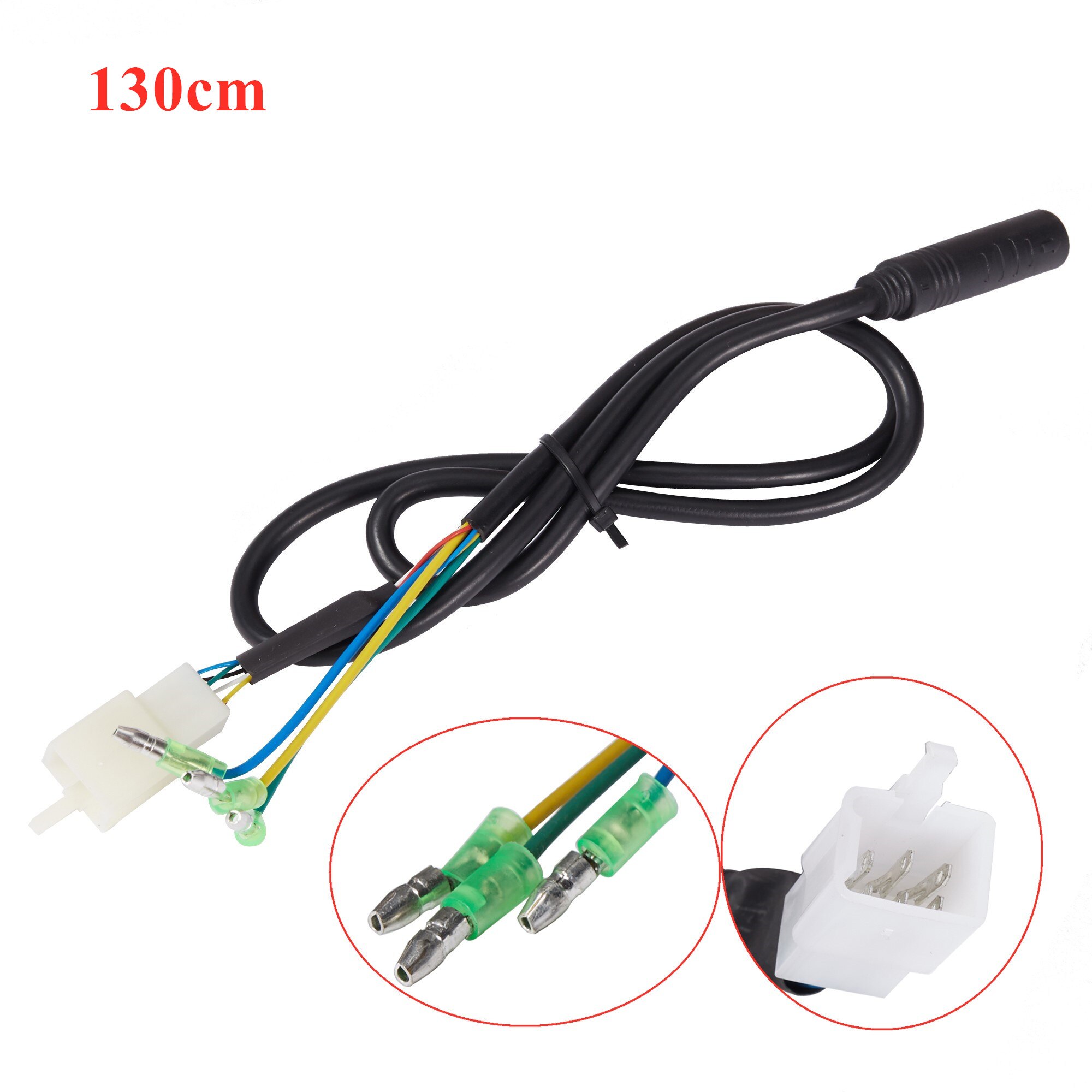 Ebike Motor Extender Cable Replacement 80mm 130mm Juliet 1 to 4 Male/Female Connector Waterproof Connector Ebike Convert Cable: Standard 130mm