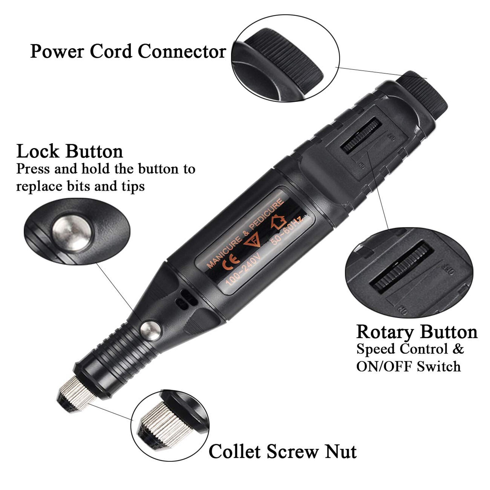 Handheld Electric Micro Engraver Pen Mini DIY Engraving Tool with Scriber Etcher