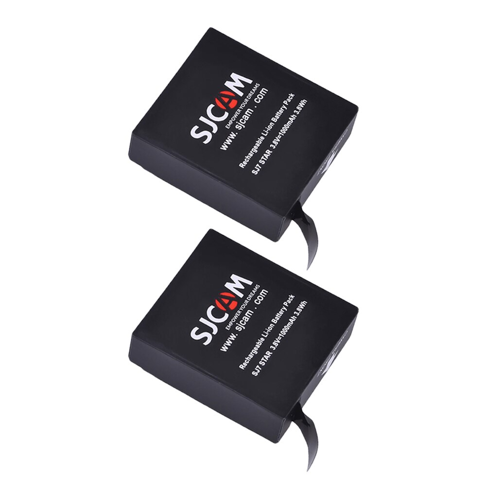 Tectra 2-Pack 1000mAh 3.8V Li-ion Battery for SJCAM SJ7 Action Camera