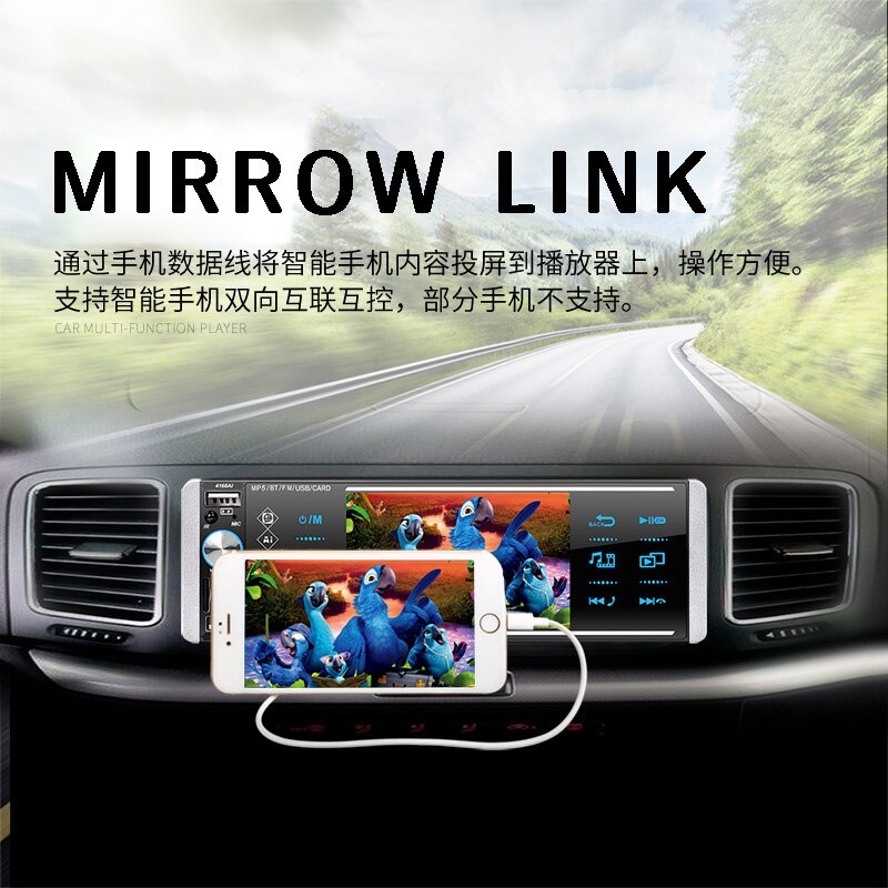 1Din 4.1" Car Radio Mirror link Android 9 Autoradi... Grandado