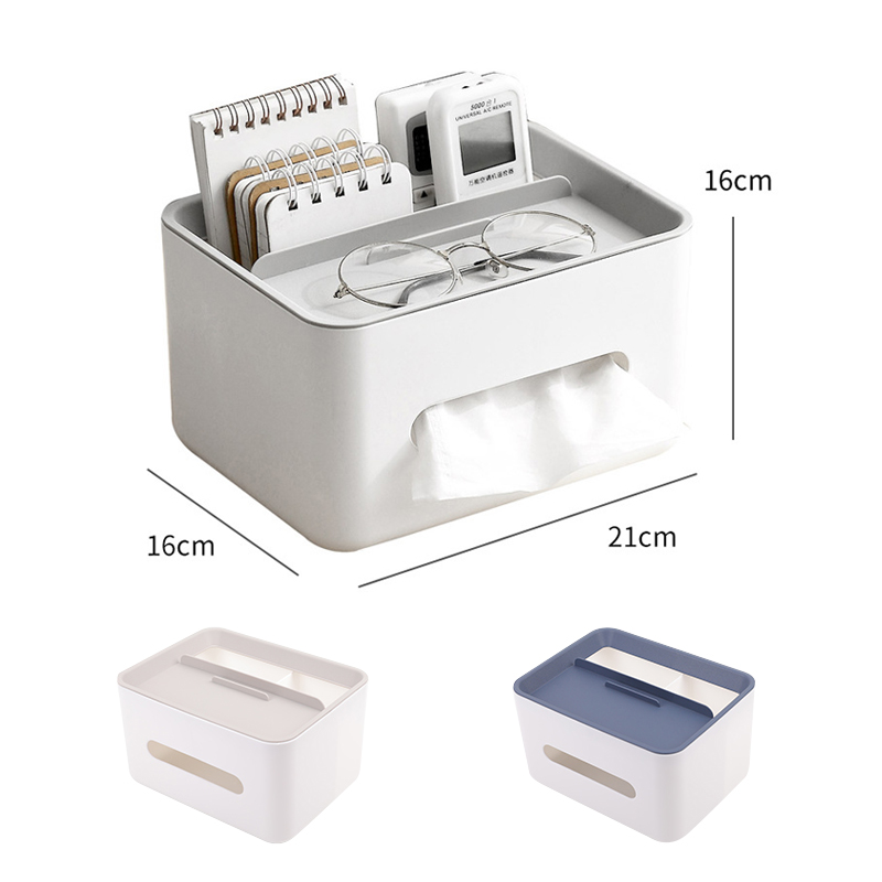 Tissue Boxes Multifunctional Tissue Box Cover Napkin Holder Home Office Remote Control Storage Wipes Case Desk Organizer