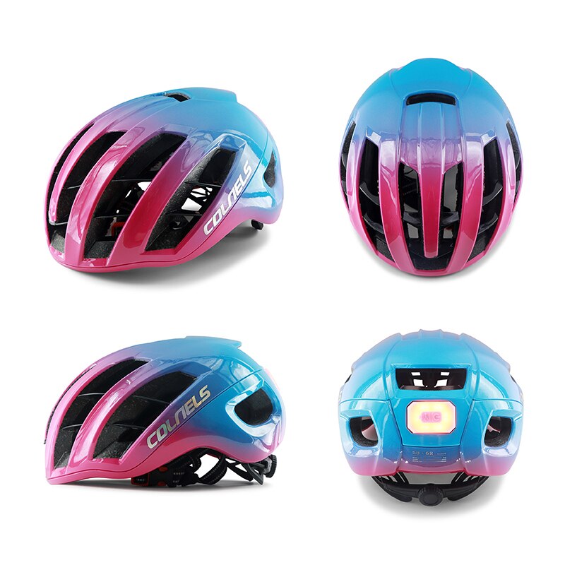 MTB Road Bike Downhill Helmet LED Lights pro Cycling Helmet Outdoor Sport Riding Bicycle Helmet For Man Aero Safely Cap: 4 / L 58-62cm