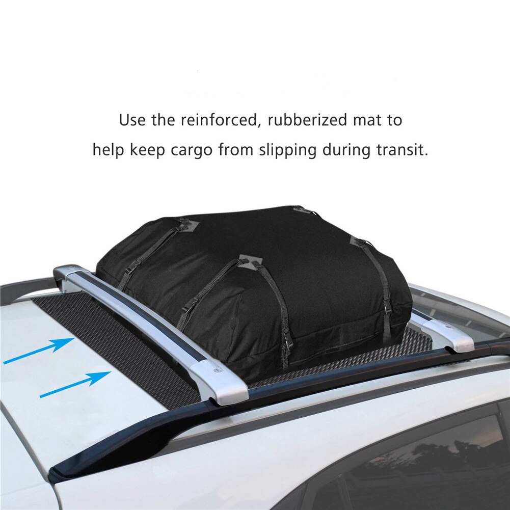 110*90cm Car Roof Protective Mat Waterproof Anti-wear Anti-slip Black Mat Elastic Cushioning Pad