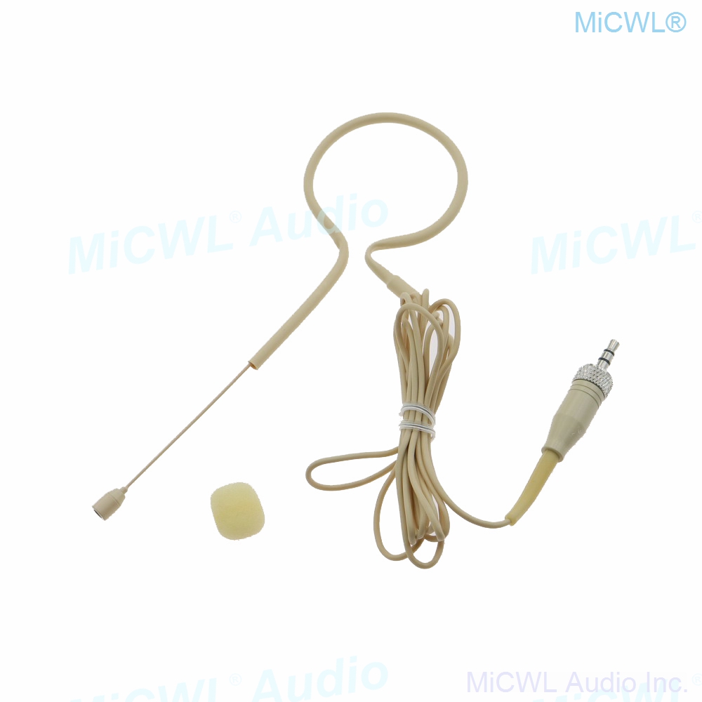 SL HeadMic 1 BE Beige Single earset Hook Headset Microphone For Sennheiser G2 G3 G4 G5 BeltPack 3.5mm Lock
