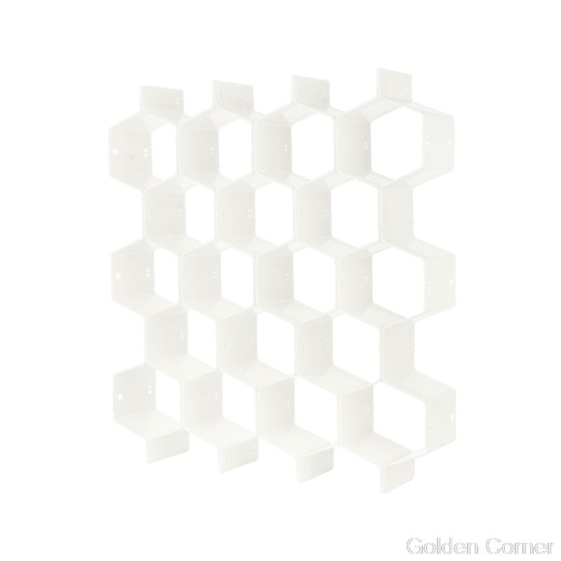 Organizador de cajones en forma de panal, divisores de armario, Partición de plástico para ropa pequeña y tablilla cosmética, 8 Uds.