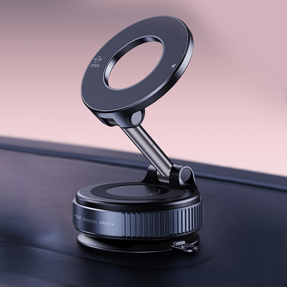 K007 support de téléphone magnétique puissant pour voiture pliable 360 ° Support sous vide réglable pour voiture/bureau/salle de bain/utilisation universelle