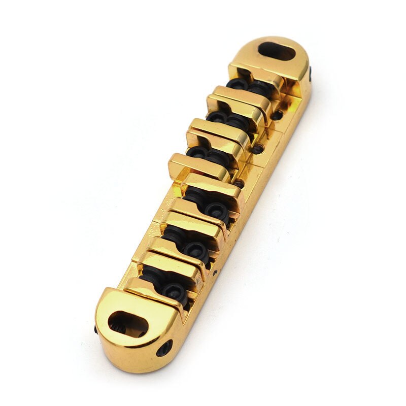 Rullegitarbro låsning tune-o-matic bro tailpiece hale til lp elektrisk guitar guld / krom