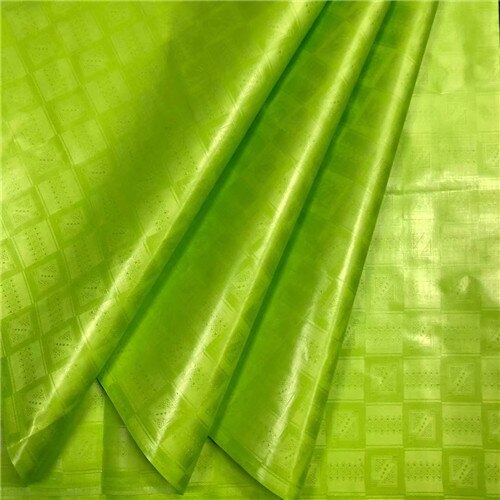 Bazin riche getzner atiku | Tissu en dentelle blanche pour hommes, tissu africain riche, tissus pour patchwork, 5yard/ensemble L1402-: Vert clair