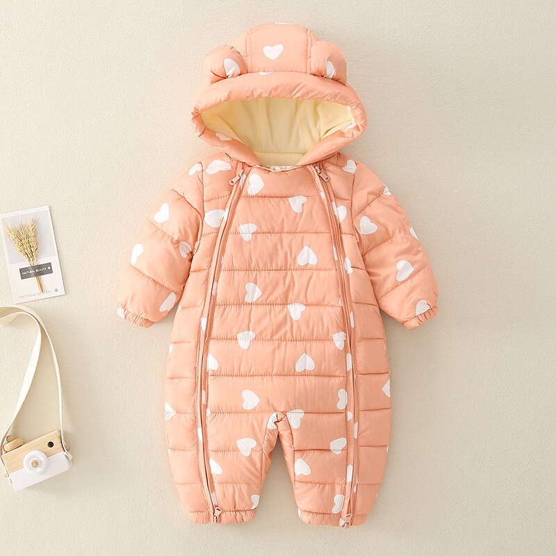 Cartoon Winter Overalls Kleding Baby Jumpsuit Jongen Meisje Jas Baby Snowsuit Jongen Sneeuw Wear Kleding: Rood / 80