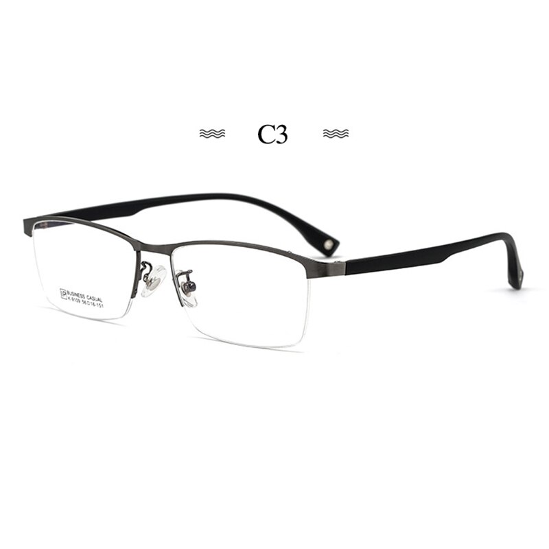 Reines Titan Brille Rahmen mit Rezept Männer Business Stil Männlichen Brillen Rezept Mann Stil K9109: C3