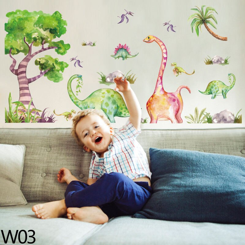 1 sæt dyr serie tegneserie dyr aftagelige vinyl wallstickers børn favoriserer baby shower drenge soveværelse søde kunst decals: W03