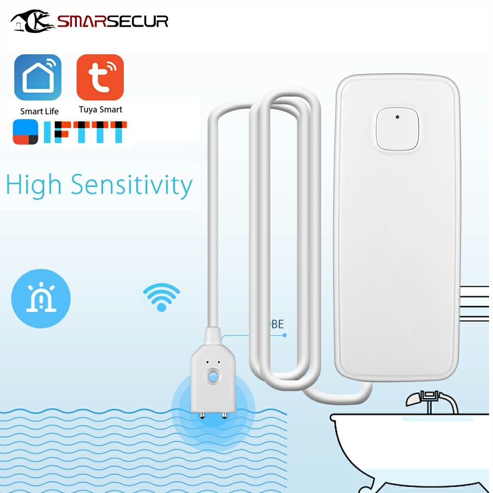 Wifi Water lekkage detector sensor Home security Overstroming Overloop Alarm app kennisgeving