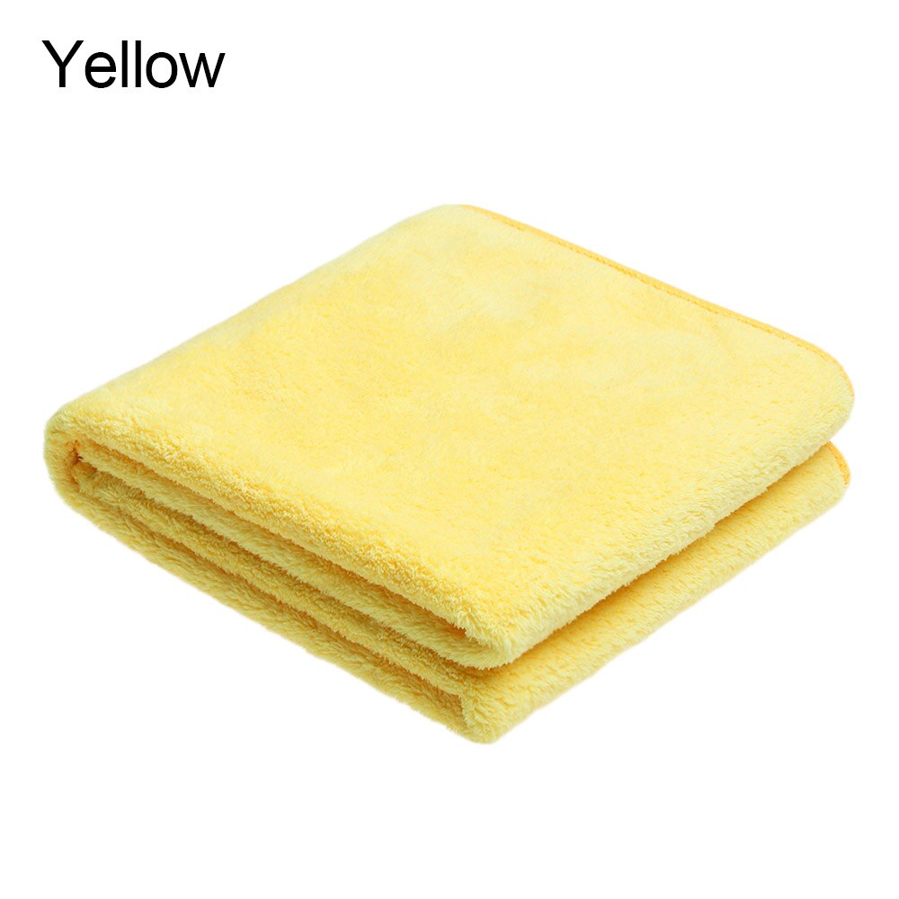 Serviette de nettoyage de cheveux de lavage à séchage rapide de serviette de cheveux de microfibre de serviette de séchage rapide d'ouatine de corail pour sécher les cheveux bouclés, longs et épais: yellow