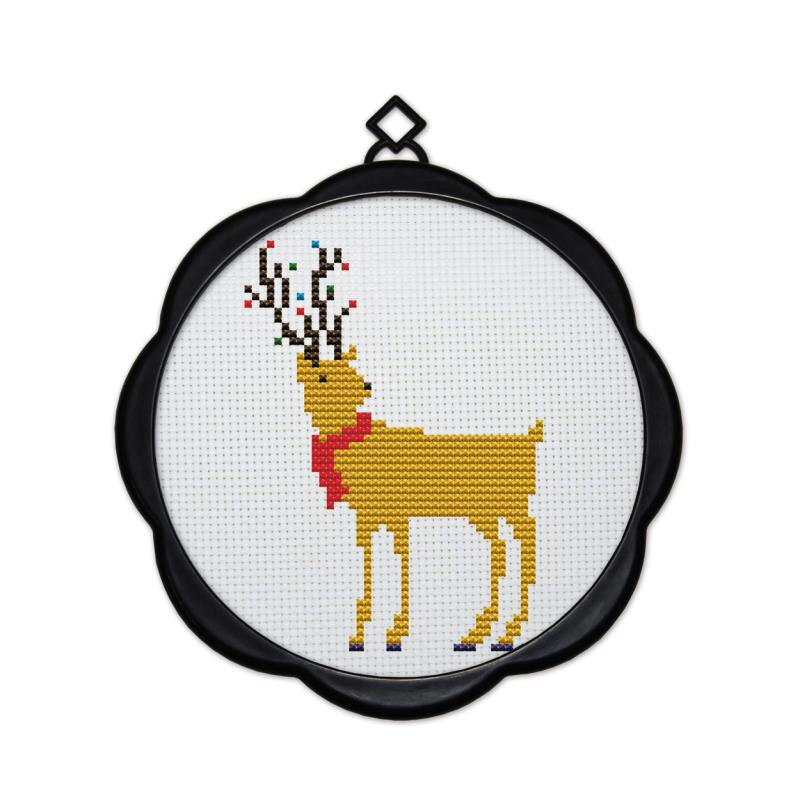 Liten enkel broderi djur rådjur uggla giraff liten fisk korsstygn kit nybörjare nybörjare barn & #39 ;s broderi lastram: Dk046