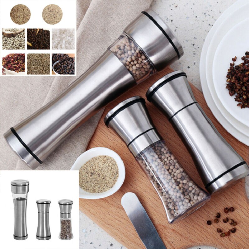 Faroot nyeste 250ml harpiks hjemme rustfritt stål manuell salt pepper krydderkvern kjøkken håndverktøy pepperkvern