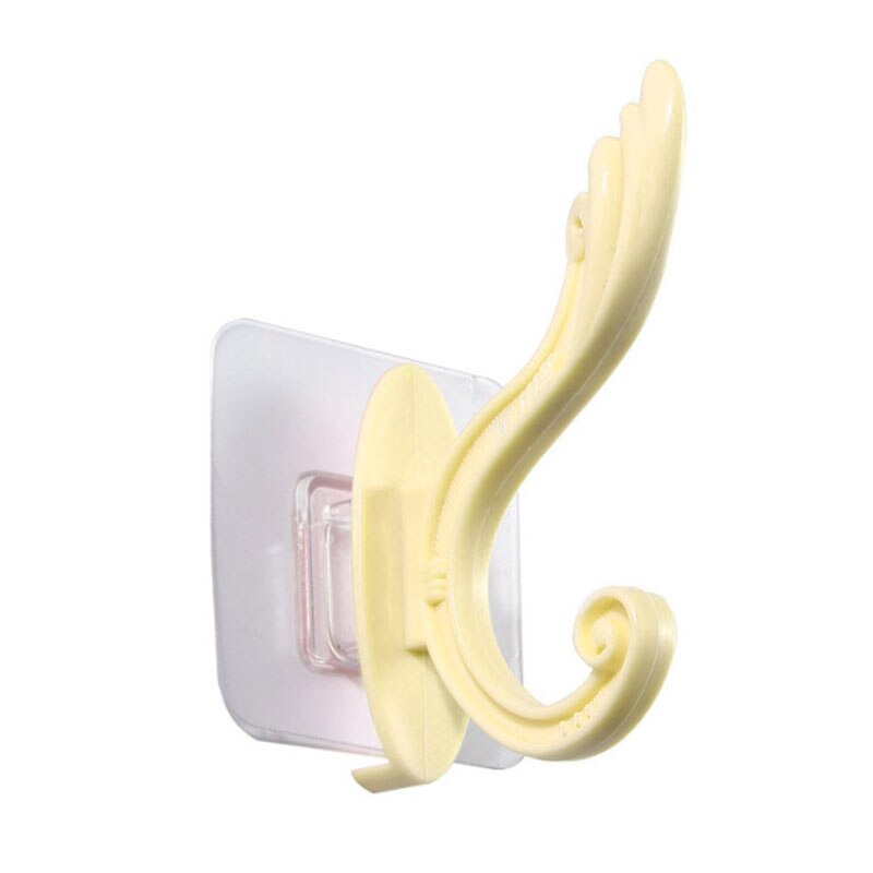 Grote naadloze haak stijl hanger haak antislip dubbele haak kledinghaak deurhaak badkamer organizer: 03