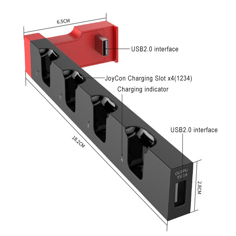 Supporto per Dock Switch per Nintendo Switch Console Joy Con Docking Station supporto per controller Gamepad