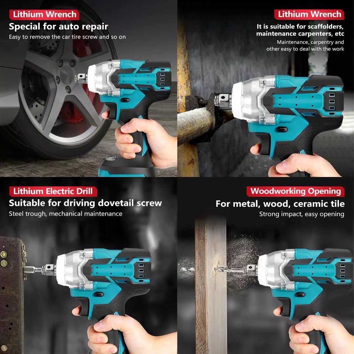 18V Tool 1000 N. M 3 Soorten Hoofden Top Makita DTW285 1/2 "Torque Oplaadbare Slagmoersleutel Niet Batterijen Bevatten