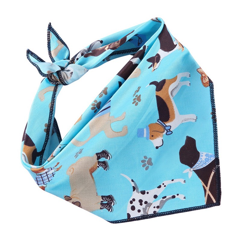Chien Bandana coton chien bavoirs noir blanc rayé chien Triangle serviette mignon lavable noël Halloween chien Bandana écharpe: S / GRIS