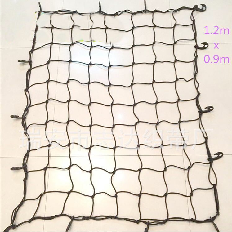 120 x 90cm 12 krokar biltakräcke elastiskt lastnät speciallatex ultralätt förvaringsnät för terrängfordon fast bagagesladd