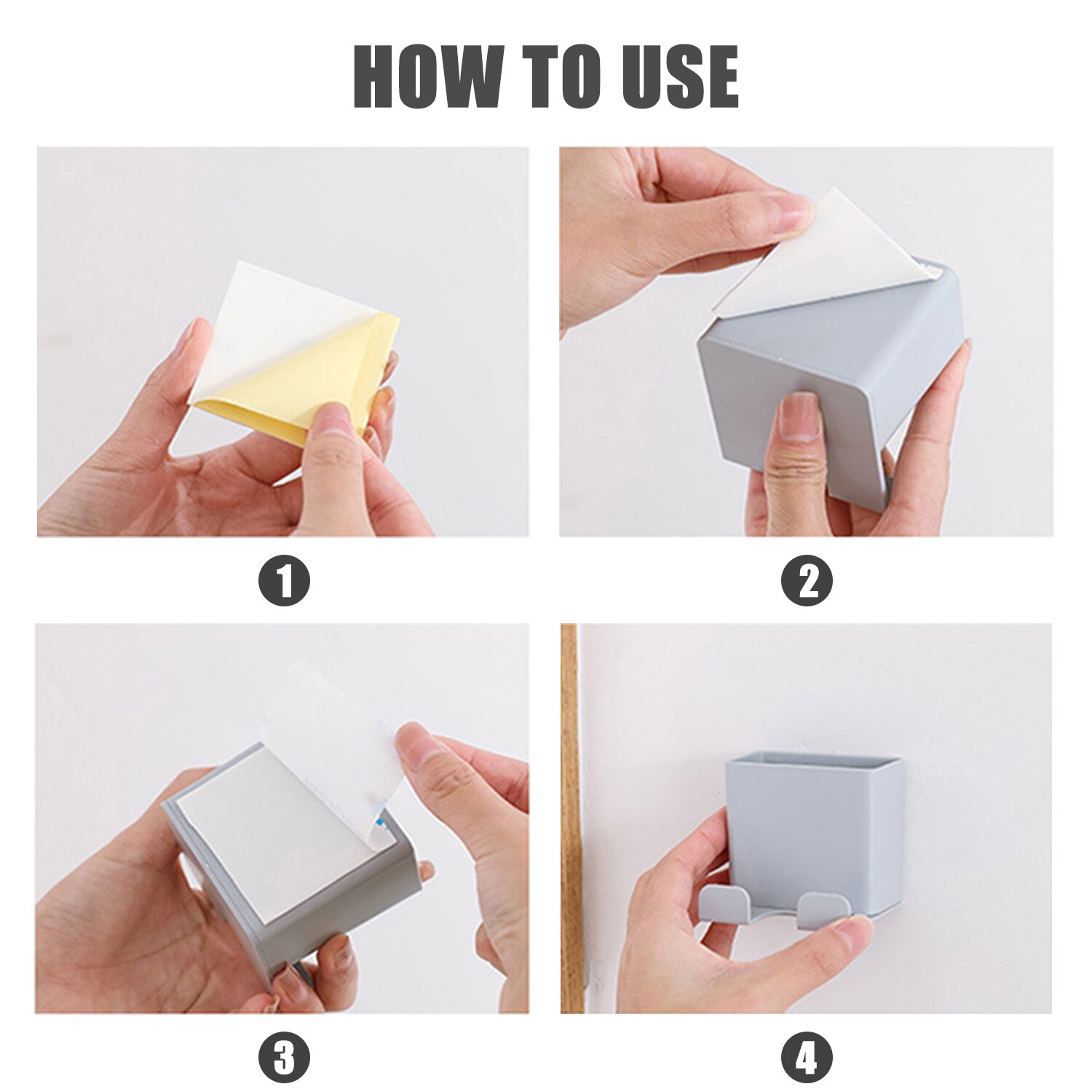 Adhesive Wall Mount Storage Box Remote Control Holder Multifunction Storage Box for Home Office Bathroom