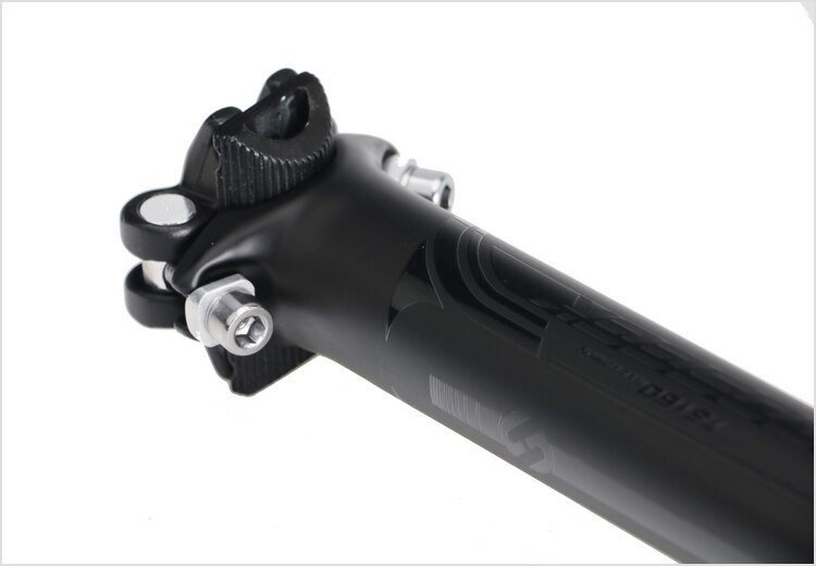 TOSEEK Nero Opaco Completa in Fibra di Carbonio Della Bicicletta Reggisella MTB Sella Della Bici Della Strada Della Bicicletta parti 27.2/30.8/31.6*350/400 millimetri