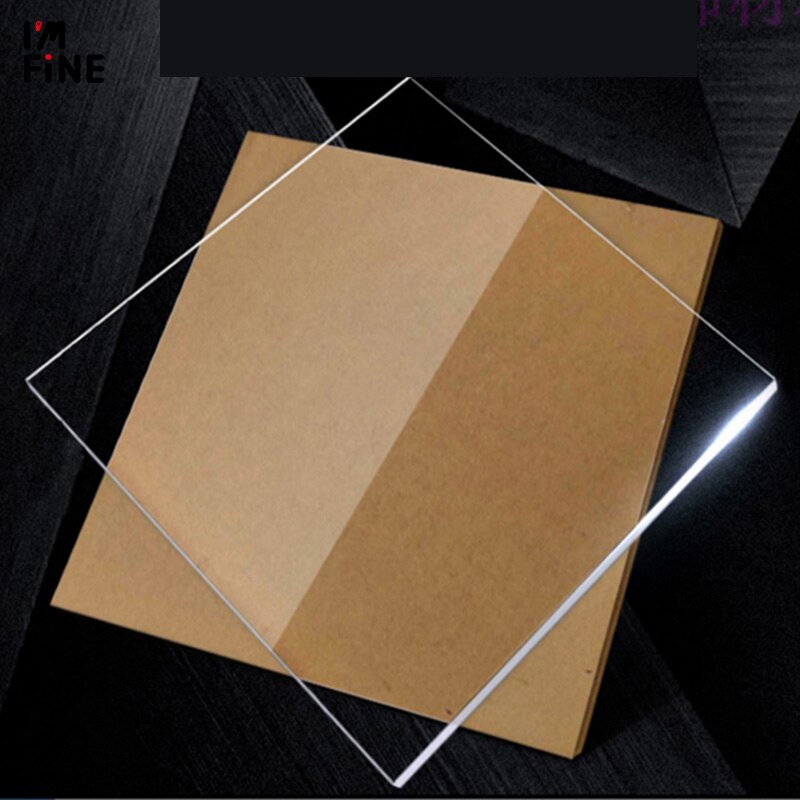 50pcs/lot Clear Acrylic Sheet Perspex Plastic Transparent Board Home DIY Door Window Decor Perspex Panel 2*2cm 3*3cm 4*4cm 5*5cm