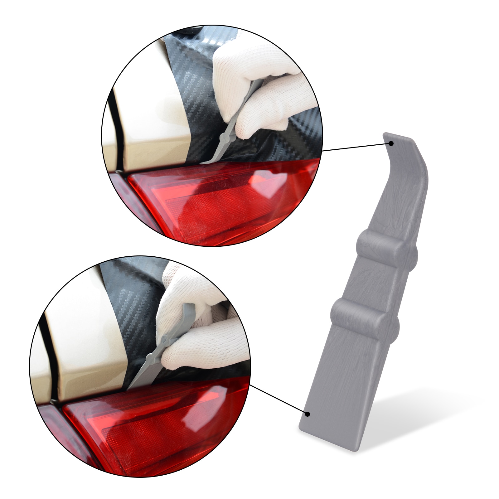 FOSHIO Window Tint Rubber Squeegee Sticker Remover Felt Scraper with Finger Sleeve Carbon Fiber Film Vinyl Wrap Car Tools Kit
