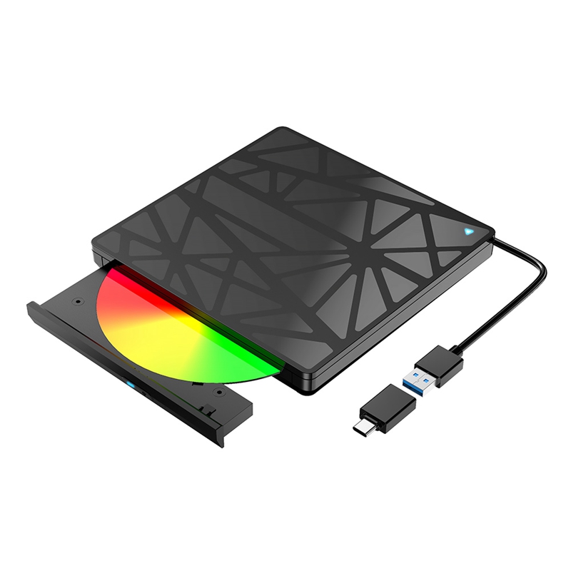 Externe Cd Dvd Drive Usb 3.0 Type-C Cd Dvd +/-Rw Optische Drive Usb C Dvd brander Slim Cd/Dvd Rom Brander Voor Laptop